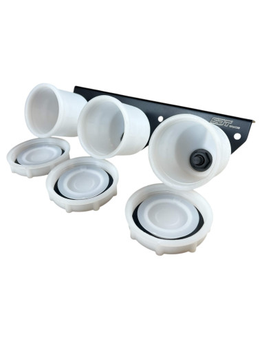 Triple brake fluid reservoir with metal bracket - Motorsport, rally, drift