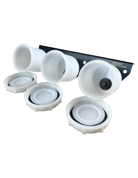 Triple brake fluid reservoir with metal bracket - Motorsport, rally, drift