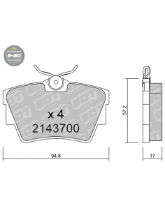 REAR HIGH PERFORMANCE BRAKEPADS S50 FIAT TALENTO NISSAN NV300 PRIMASTAR OPEL VIVARO VIVARO B RENAULT TRAFIC