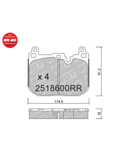 FRONT RACING BRAKEPADS RR80 BMW PERFORMANCE BRAKES Msport M135 M140 M235 M240 M2 3 F30 4 F32