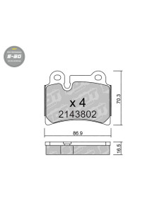 PASTILLAS DE FRENO TRASERAS HIGH PERFORMANCE S50 VOLKSWAGEN TOUAREG 7LA SUV