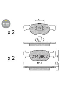 PASTILLAS DE FRENO DELANTERAS HIGH PERFORMANCE S50 FIAT PUNTO 176 188 LANCIA Y