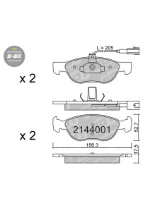 PASTILLAS DE FRENO DELANTERAS HIGH PERFORMANCE S50 ALFA ROMEO 145 146
