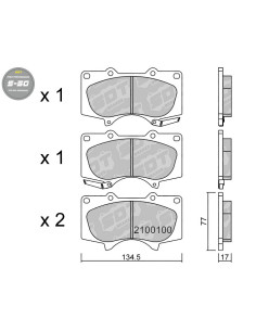 PASTILLAS DE FRENO DELANTERAS HIGH PERFORMANCE S50 MITSUBISHI MONTERO V90 TOYOTA FJ CRUISER LAND CRUISER KDJ120 KDJ125 HI-LUX