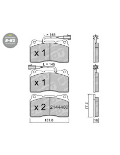 PASTILLAS DE FRENO DELANTERAS HIGH PERFORMANCE S50 ALFA ROMEO BRERA SPIDER LANCIA MASERATI RENAULT MEGANE RS VOLVO