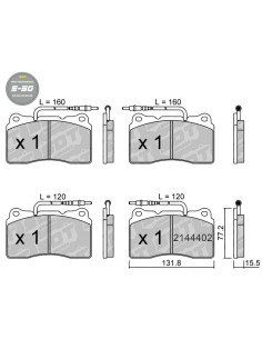 PASTILLAS DE FRENO DELANTERAS HIGH PERFORMANCE S50 CITROEN C8 FIAT ULYSSE LANCIA PHEDRA PEUGEOT 807