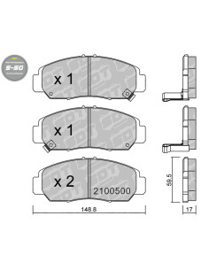 Pastillas de freno delanteras HIGH PERFORMANCE S50 HONDA ACCORD VI CIVIC VII FR-V STREAM RN