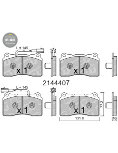 PASTILLAS DE FRENO DELANTERAS HIGH PERFORMANCE S50 ALFA ROMEO GIULIETTA 940