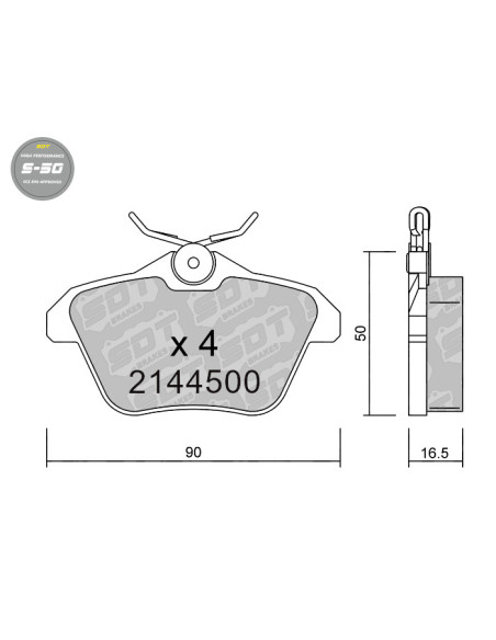 PASTILLAS DE FRENO TRASERAS HIGH PERFORMANCE S50 ALFA ROMEO 156 164 166 LANCIA KAPPA