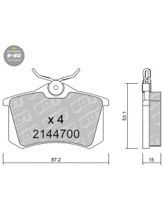 PASTILLAS DE FRENO TRASERAS HIGH PERFORMANCE S50 PEUGEOT 405 PORSCHE 928 SEAT CORDOBA IBIZA MK2 TOLEDO VW CORRADO GOLF MK2 MK3