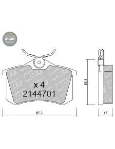 PASTILLAS DE FRENO TRASERAS HIGH PERFORMANCE S50 AUDI CITROEN DS FIAT FORD LANCIA OPEL PEUGEOT SEAT SKODA VW
