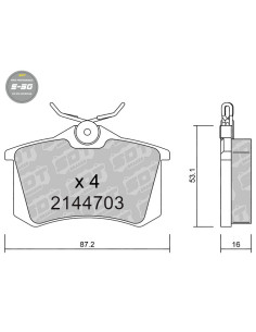 PASTILLAS DE FRENO TRASERAS HIGH PERFORMANCE S50 AUDI CITROEN DS NISSAN PEUGEOT RENAULT
