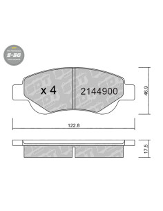 PASTILLAS DE FRENO DELANTERAS HIGH PERFORMANCE S50 CITROEN C1 PEUGEOT 107 108 TOYOTA AYGO