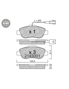 PASTILLAS DE FRENO DELANTERAS HIGH PERFORMANCE S50 FIAT 500 500C PANDA 169 FORD KA MK2