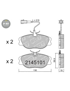 FRONT HIGH PERFORMANCE BRAKEPADS S50 ALFA ROMEO GTV SPIDER FIAT COUPE CROMA TIPO LANCIA DEDRA DELTA KAPPA THEMA