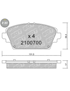 FRONT HIGH PERFORMANCE BRAKEPADS S50 NISSAN ALMERA TINO V10 PRIMERA P12