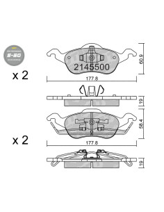 PASTILLAS DE FRENO DELANTERAS HIGH PERFORMANCE S50 FORD FOCUS MK1