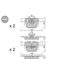 PASTILLAS DE FRENO TRASERAS HIGH PERFORMANCE S50 BMW SUV X5 E70 X5 F15 X6 E71 X6 F16