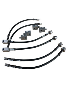Juego de 6 latiguillos metálicos SDT OEM+ para Nissan GT-R R35