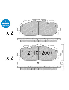 PASTILLAS DE FRENO DELANTERAS HIGH PERFORMANCE PLUS S50+ AKEBONO AUDI RS3 S4 RS4 S5 SQ3 SQ5 Q8 FORMENTOR VZ5 VW TOUAREG