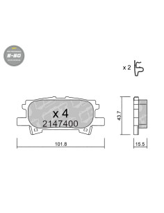 PASTILLAS DE FRENO TRASERAS HIGH PERFORMANCE S50 LEXUS SUV RX II