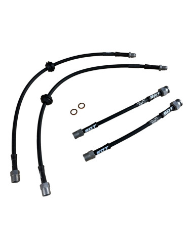 Juego de 4 latiguillos metálicos SDT OEM+ para Citroen C2 1.6i 16V VTS