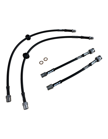 Juego de 4 latiguillos metálicos SDT OEM+ para Citroen C2 1.6i 16V VTS