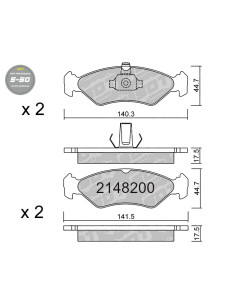 PASTILLAS DE FRENO DELANTERAS HIGH PERFORMANCE S50 FORD COURIER FIESTA MK4 KA MAZDA 121