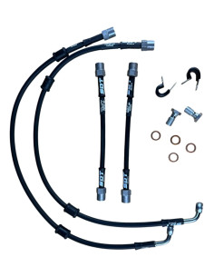 Juego de 4 latiguillos metálicos SDT OEM+ para Renault Clio Mk3 RS197