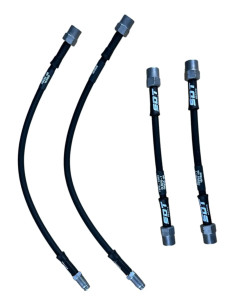 Juego de 4 latiguillos metálicos SDT OEM+ para Renault Clio Mk2 RS