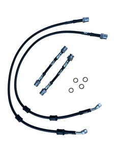 Juego de 4 latiguillos metálicos SDT OEM+ para Renault Megane Mk3 RS