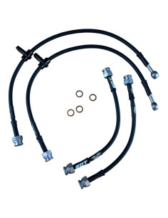 Juego de 4 latiguillos metálicos SDT OEM+ para Citroen C1 / Peugeot 107 / Toyota Aygo