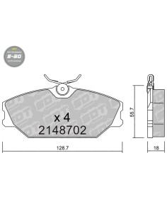 PASTILLAS DE FRENO DELANTERAS HIGH PERFORMANCE S50 RENAULT CLIO MK2 RS MEGANE SCENIC