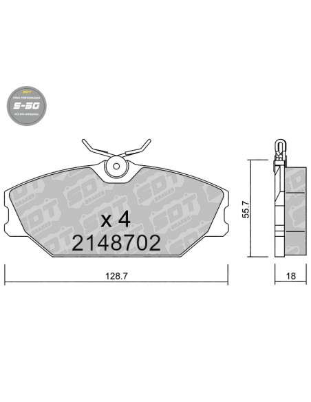 PASTILLAS DE FRENO DELANTERAS HIGH PERFORMANCE S50 RENAULT CLIO MK2 RS MEGANE SCENIC