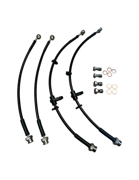 Set 4 metallic brakeline hoses FORD FOCUS mk4 2.3 ST TRACK PACK Brembo Ø363 brakedisc & Electronic Handbrake
