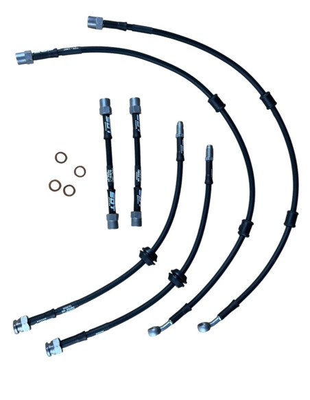 Juego de 6 latiguillos metálicos SDT OEM+ para Renault Megane IV RS 1.8 RS 280 Cup / 300 Trophy automático