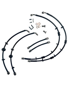Juego de 6 latiguillos metálicos SDT X-PRO para Renault Megane IV 1.8 RS 280 Cup / 300 Trophy automático