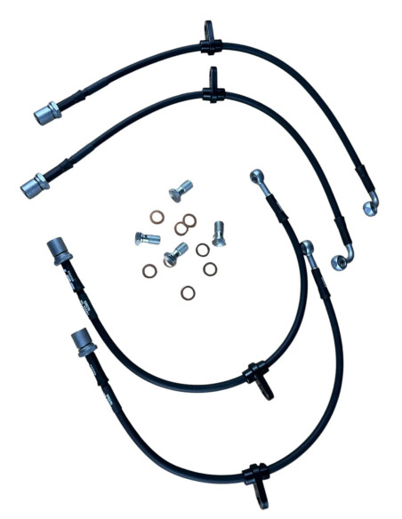 Juego de 4 latiguillos metálicos SDT OEM+ para Toyota GT86 / Subaru BRZ
