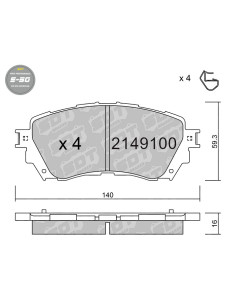 PASTILLAS DE FRENO DELANTERAS HIGH PERFORMANCE S50 MAZDA 6 GJ GH