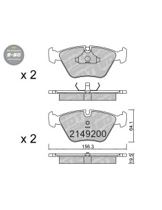 PASTILLAS DE FRENO DELANTERAS HIGH PERFORMANCE S50 BMW SERIE 3 E36 M3 SERIE 5 E34 M5 SERIE 7 E32 Z3