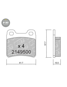 PASTILLAS DE FRENO TRASERAS HIGH PERFORMANCE S50 OPEL ASTRA F CALIBRA VECTRA SAAB 900