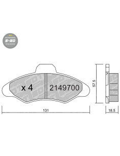 FRONT HIGH PERFORMANCE BRAKEPADS S50 FORD ESCORT ORION