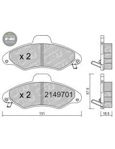 PASTILLAS DE FRENO DELANTERAS HIGH PERFORMANCE S50 FORD ESCORT