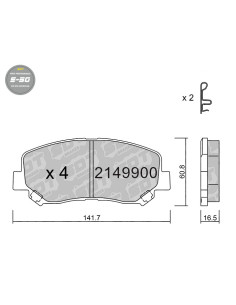 PASTILLAS DE FRENO DELANTERAS HIGH PERFORMANCE S50 MAZDA CX-5