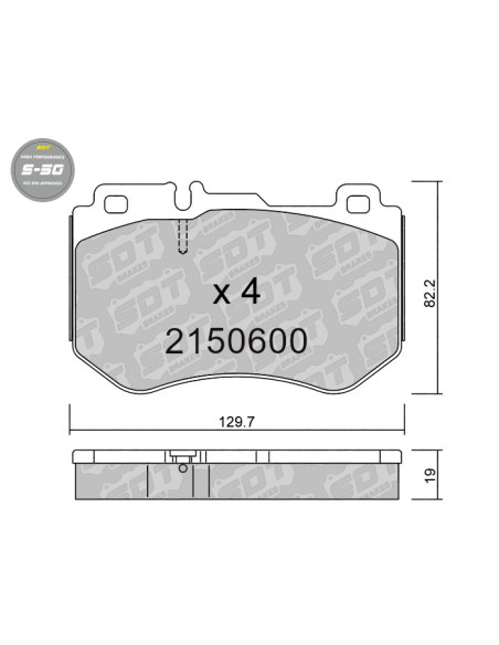 FRONT HIGH PERFORMANCE BRAKEPADS S50 MERCEDES BENZ CLASE C W205 S205