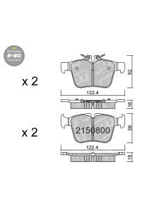 PASTILLAS DE FRENO TRASERAS HIGH PERFORMANCE S50 MERCEDES BENZ CLASE C W205