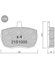 PASTILLAS DE FRENO TRASERAS HIGH PERFORMANCE S50 ALFA ROMEO AR FORD TRANSIT IVECO DAILY LAND ROVER 90