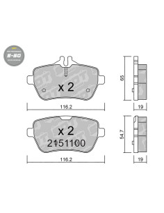 PASTILLAS DE FRENO TRASERAS HIGH PERFORMANCE S50 MERCEDES BENZ CLASE S 222 SL 231