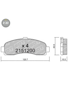 PASTILLAS DE FRENO DELANTERAS HIGH PERFORMANCE S50 NISSAN MICRA K11