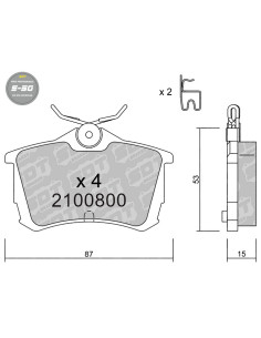 PASTILLAS DE FRENO TRASERAS HIGH PERFORMANCE S50 HONDA ACCORD VI VII